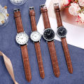 Casual Couple Watch Leather Strap Quartz Watch.