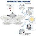 Lamps E26/E27/B22 120W LED Light Deformable Ultra-bright LED Lamp Ceiling Light with 2/3/4 Adjustable Panels for Warehouse/Basement/Barn/Home/Office. 