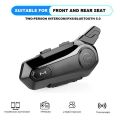 5X Motorcycle Bluetooth Helmet Intercom Universal Pairing Waterproof Interphone Headset A.