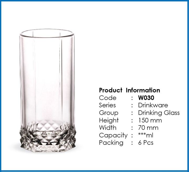 Crystal%20Clear%20Drinking%20Glass%20Set%20(6%20Pieces)%20OLiLA%20W030%20-%20Image%203