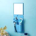 Silicone Mirror Silicone Toothbrush Holder Self Grips Mirror Shatterproof Shaving Fashion Makeup Shower Silicone Travel Washroom.