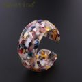 Fashion Acrylic Leopard Resin Bracelets For Women Colorful Bangles Resin Cuff Charms Bracelet Bohemian Punk Elegant Jewelry. 
