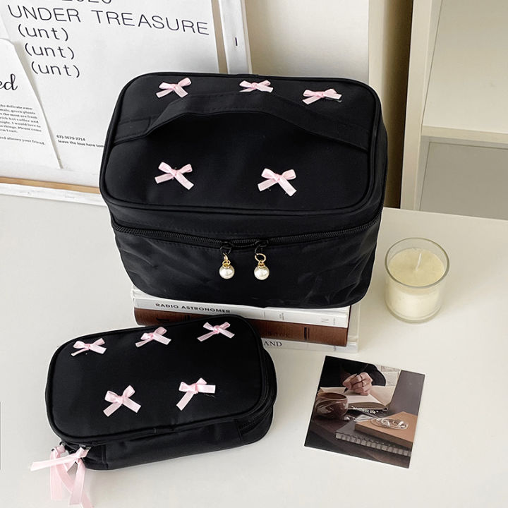 Simple%20Bow%20Black%20Makeup%20Bag%20Portable%20Storage%20Bag%20Cosmetic%20Organizer%20Pencil%20Case@#BD241D%20-%20Image%203