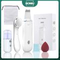 Ultrasonic Skin Scrubber Pore Cleaner 2+4 Kit Facial Ion Shovel Deep Face Cleaning Sonic Peeling Device Kit Blackhead Remover. 