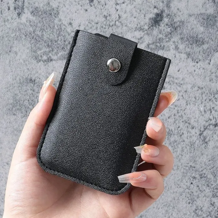 5%20Slot%20PU%20Leather%20Ultra-Thin%20Mini%20Design%20Card%20Holder%20-Black%20-%20Image%202