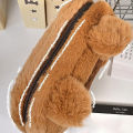 Cartoon Cute Pen Bag Plush Stuffed Animal Pencil Bag Large Capacity Cosmetic Bag Kawaii School Stationery.