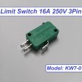 3Pcs- Without Lever 3Pin Limit Switch Micro Limit Switch 16A 250VAC SPDT Limit Switche 3 Pin KW7-0 KW7 T125 5E4 Common Terminal Switches For Microwave Oven Game Machines Electric Cookers Blender.