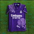 Madrid Jersey 2026/2027 Premium Collar polo Football Jersey For Men - Half Sleeve Polo Jersey - Madrid Jersey 2026. 