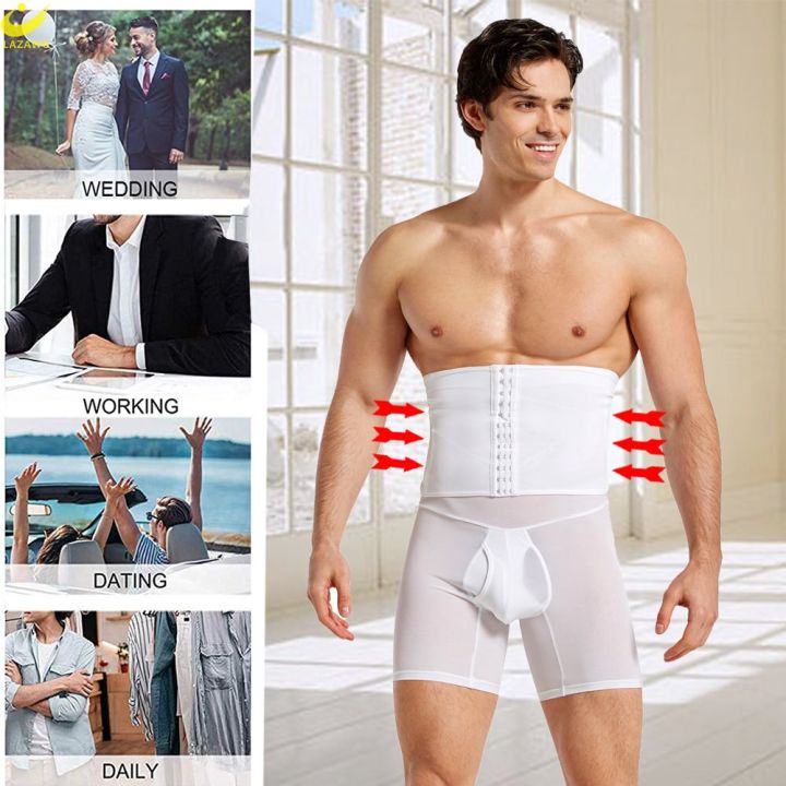 LAZAWG%20Body%20Shaper%20Shorts%20for%20Men%20Shapewear%20Weight%20Loss%20High%20Waist%20Underwear%20Waist%20Trainer%20Tummy%20Control%20Panties%20Slimming%20-%20Image%205