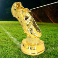 Golden Boot Trophy Gloss Football Golden Boot Award Multi Purpose for Bookshelf. 