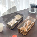 Transparency Storage Box For Tea Set Cup With Lid & Drain Dustproof Cutlery Holder For Kitchen Huiye. 
