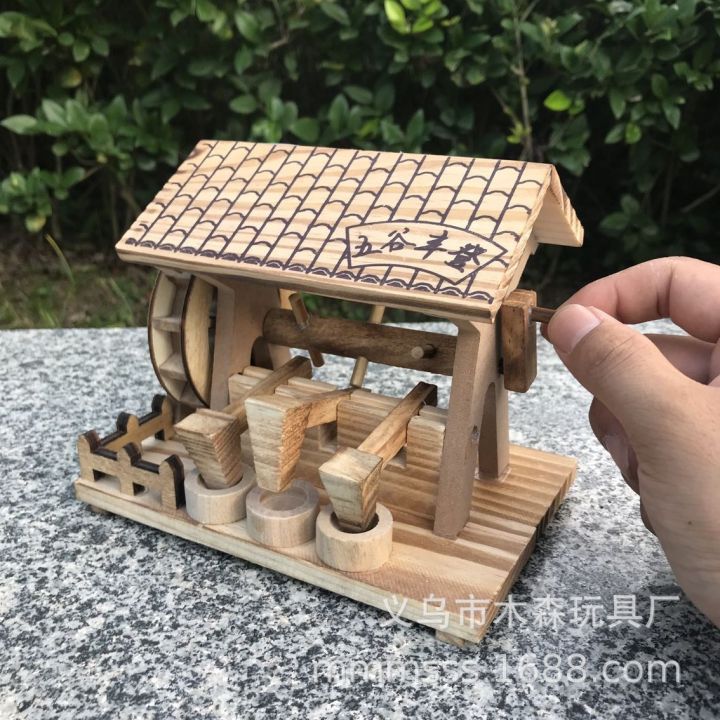 Wooden%20hand%20crank%20house%20grain%20harvest%20miniature%20farm%20tools%20exquisite%20home%20ornaments%20children's%20toys%20handicrafts%20wholesale%20-%20Image%205