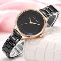 CURREN 9015 Women's Watch Luxury Stainless Steel Ladies Watch - Black. 