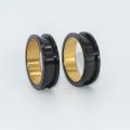 2pcs Double Color Surgical Steel Screw Ear Weights Ear Expander Double Flared Ear Tunnels Plug Ear Gauges Body Piercing Jewelry.
