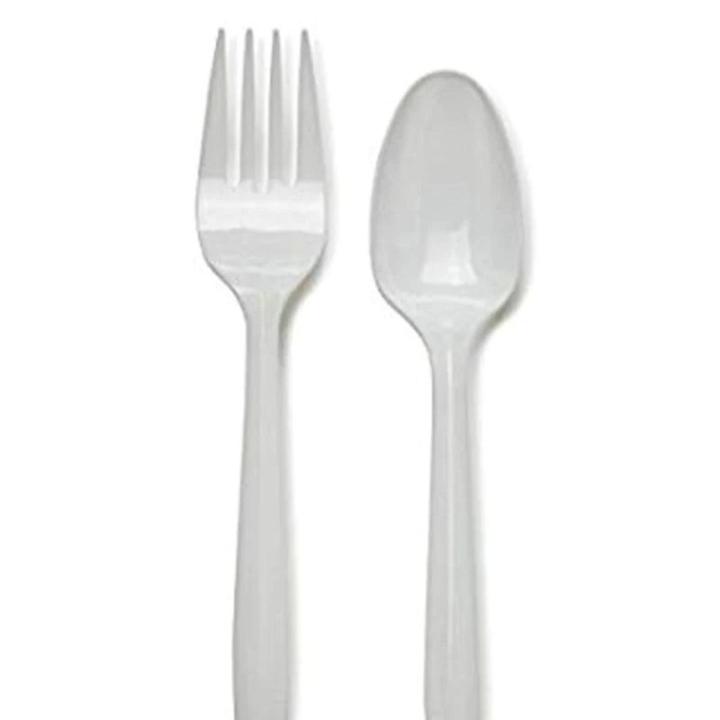 Plastic Forks And Spoons- Disposable 50 Forks & 50 Spoons