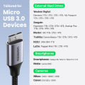 UGREEN Micro B Cable USB 3.0 3A Fast Charging 5Gbps Data Cable External HDD Cable USB Cord for Samsung Hard Disk SSD Sata Cable. 