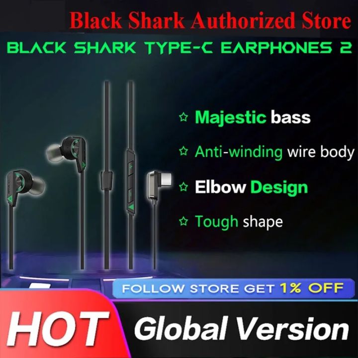 Original Black Shark earphones 2 Type C/3.5 mm Earphones Pro For IPhone 14 pro Xiaomi Samsung Smartphone Redmagic 8 pro Phone