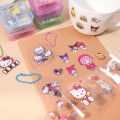 8Pcs/Box Waterproof Cute Cartoon Journal Stickers PET Stationery Decoration Hand Account Label Creative Sanrio Design Stickers. 