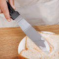 Stainless Steel Cake Offset Scraper DIY Angled Icing Spatula with Handle Cream Dough Pastry Smoothing Knife.