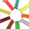 Coolstring 4mm Spiral Spring Curly Stretch Shoelace Lazy No Tie Shoe Laces New Shoestrings For Elderly Children Casual Sneakers. 
