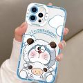 Phone Casing For OPPO A58 A78 A98 5G A17 A1K F7 A37 Reno 10 Pro Plus 5G 8T 4G 8 Pro Casing Soft Clear Case Angel Eyes Crystal Cartoon Doraemon Lens Protection TPU Shockproof Square Transparent Cute Silicone Full Protection. 