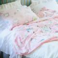 Cartoon Hello Kitty Plush Blanket Anime Flannel Pillowcase Kawaii Sanrio Room Decor Nap Air Conditioner QuiltFine Gift For Girl.