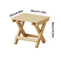 Small Folding Stool Portable Wooden Stool Chair Lightweights Fold-Up Step Stool Folding Foot Rest for Outdoor 28x26x22cm. 