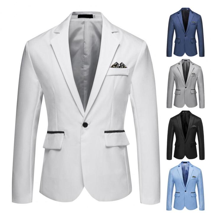 %E3%80%90Nightmaree%E3%80%91Stylish%20Men%20Blazer%20Temperament%20Wedding%20Blazer%20Solid%20Color%20Good%20Touch%20Slim%20Fit%20Suit%20Coat%20One%20Button%20-%20Image%205