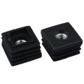 10 Sets 45mm Base Dia Adjustable Leveling Foot 25mmx25mm Square Tube Insert Kit. 