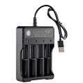 1 2 4 Slots 3.7V 18650 14500 USB Lithium-ion Battery Power Charger Independent Charging AA 1.5v 18350 16340 Adapter. 