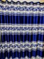 Curtain Porda Synthetic curtains Indian porda window protector 45*80 inch Deep blue and white art 4 kuchi curtain - Porda.