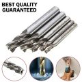 10Pcs Straight End Mill Cutter 4 Flute Hss Drill Bit 4/6/8/10/12mm for Cnc Milling Tool. 