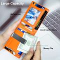 Ultra-thin Carbon Fiber Wallet For Man, RFID Anti-theft Brush Bilfold Credit Card Wallets Clip Credit Card.
