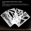 16 Pieces Leaves Stencil Reusable Sheet Painting Stencil Sheet Wall Stencil Leaf Pattern Template Tropical Leaf Reusable.