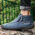YEWNUW Men's Ankle Boots All Seasons Classic Casual Leather Shoes, Men's Shoes, Driving Loafers, New BunnyGarden. 