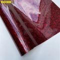 Glossy Red Forged Carbon Fiber Vinyl Wrap Car Wrapping Film For Vehicle Motorcycle Bicycle. 