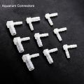 10pcs/lot 4mm Elbow Plastic Aquarium Connectors Fish Tank Air Water Pump Connector Control Valve Air Pipe Tube Accessories. 