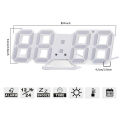 3D LED Digital Clock Electronic Table Clock Alarm Clock Wall Glowing Hanging Clock. 