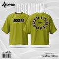 Avro Premium Men's Semi Drop Shoulder T shirt - UNAUTHORIZED ACCESS - Cotton Fabric Soft & Comfortable - Tshirt For Men.