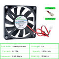 ACP7010 7cm 70mm fan 70x70x10mm DC5V 12V 24V 2pin 2 wires for the cooling fan of the chassis power supply charger inverter.
