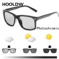 HOOLDW Polarized Photochromic Sunglasses Men Night Vision Glasses Day Night Driving Goggle Anti-glare Sunglasses Eyewear UV400.