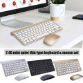 Shadow Makeup Cosmetics New Wireless Keyboard And Wireless Mouse Set Waterproof 2.4G 78 Keys For Mac Apple PC Computer-Random Mouse Color-intl. 
