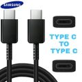 Samsung Cable Type C P​D USB C To USB C 25/45W Super Fast Charging USB Cable - Black & White. 