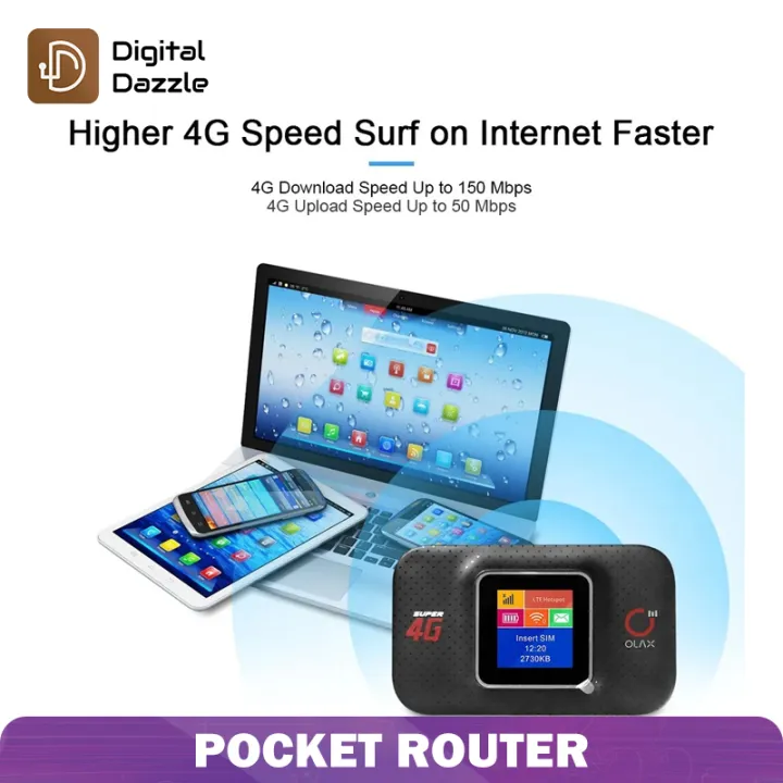 Pocket Router OLAX MF982 4G 300Mbps Pocket Wi-Fi Router bd all sim ...