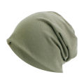 【Buried Buzie】Beanie Hat for Women Man Autumn Winter Elastic Casual Solid Color Slouchy Chemo Cap.
