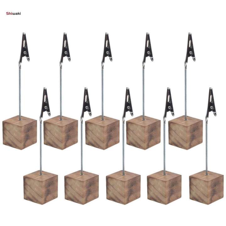 10%20Pack%20Wooden%20Photo%20Clip%20Picture%20Wire%20Clip%20Wedding%20Table%20-%20Image%202