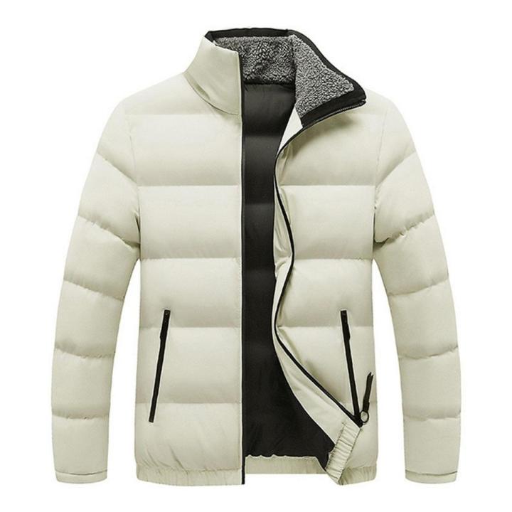 Men's Parka Side Striped Thicken Warm Jackets Coats Winter Hooded Windproof Parkas Jacket Windbreak Outwear