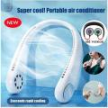 New Hanging Neck Fan LED Digital Display Portable Cooler Fan Bladeless Fan Personal Wearable Neckband 3 Speeds Adjustment Twin-Turbo Leafless 360° Neckband Fan USB Rechargeable Fan Mini Neck Fan.