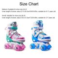 Children's Roller Skating Shoes Skates For Kids Skates Shoes Adjustable Double-row Roller Skates For Kids Girls Boys Aged 2-8. 