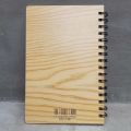 Notebook Diary Journal Black Idea Wooden Light Large Spiral Binding Stationery Item Register- 1 Piece. 